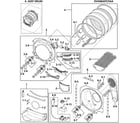 Samsung DV448AEP/XAA-00 drum assy diagram