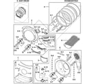Samsung DV448AGP/XAA-00 drum assy diagram
