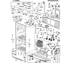 Samsung RF266ADPN/XAA-00 cabinet assy diagram