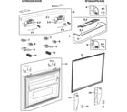 Samsung RF266ADPN/XAA-00 freezer door diagram