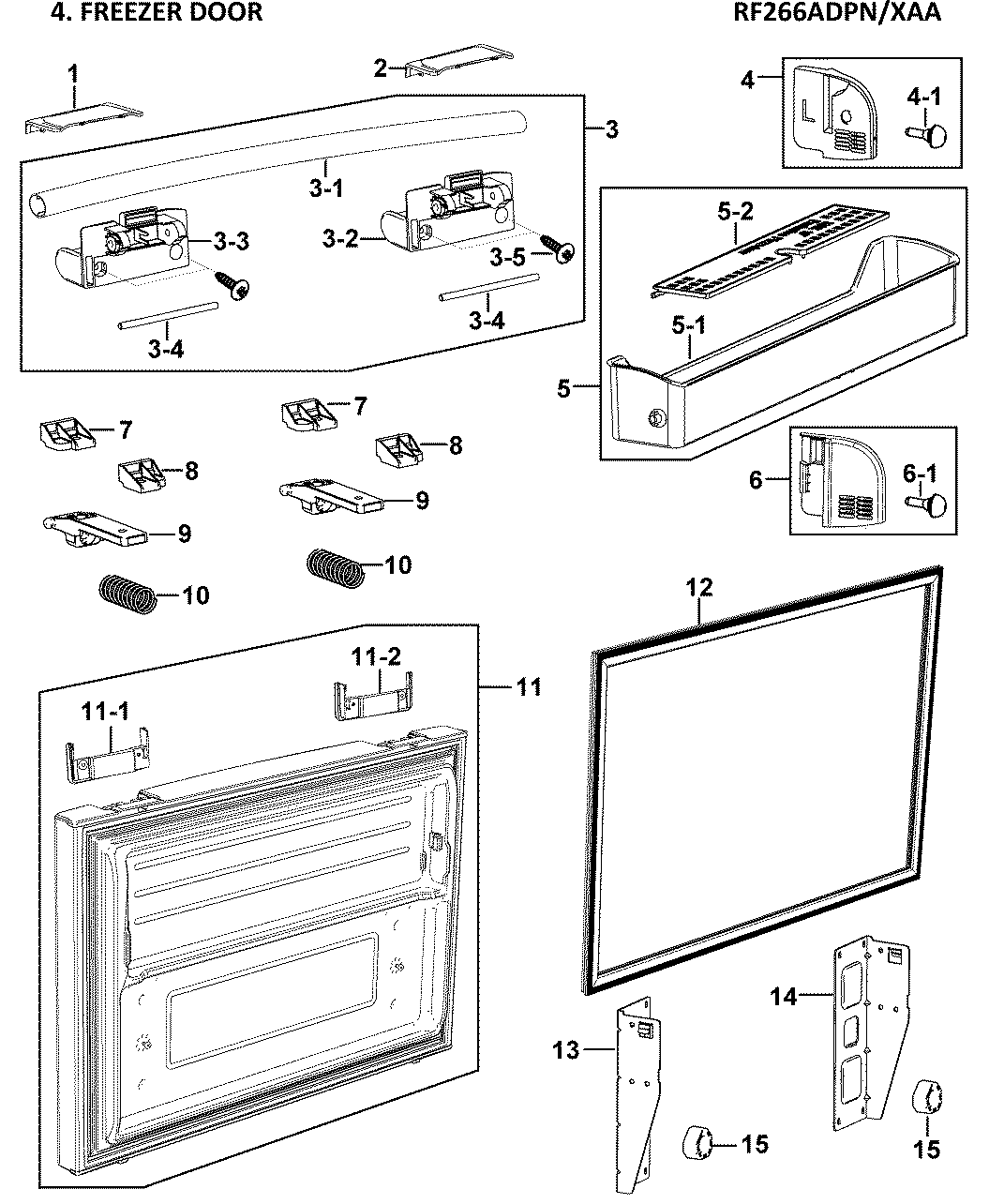 Freezer door