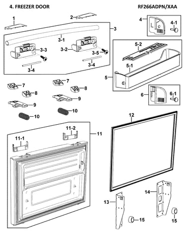 Freezer door