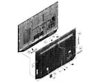 Sony KDL-46HX750 rear cabinet diagram