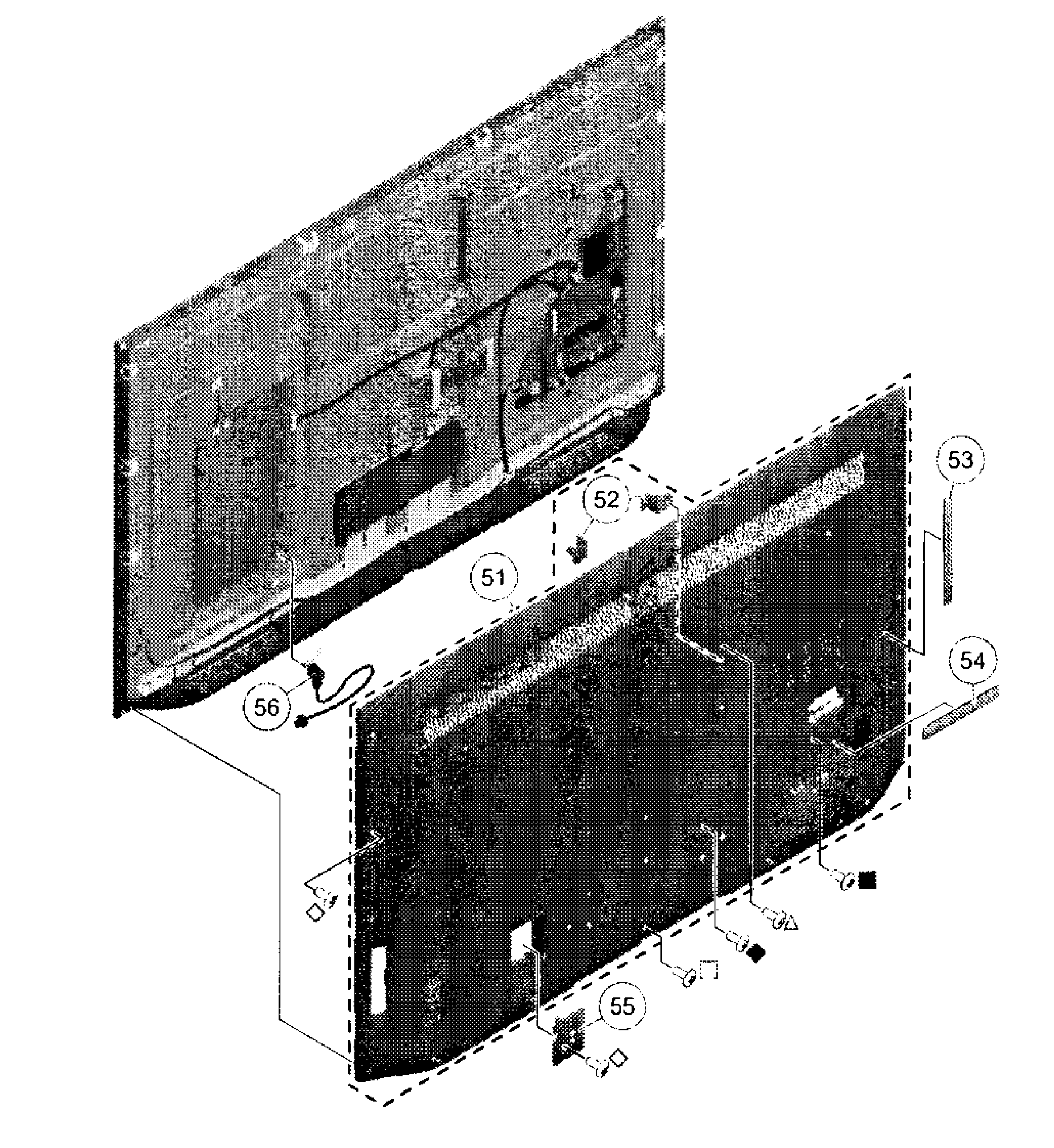 Rear cabinet