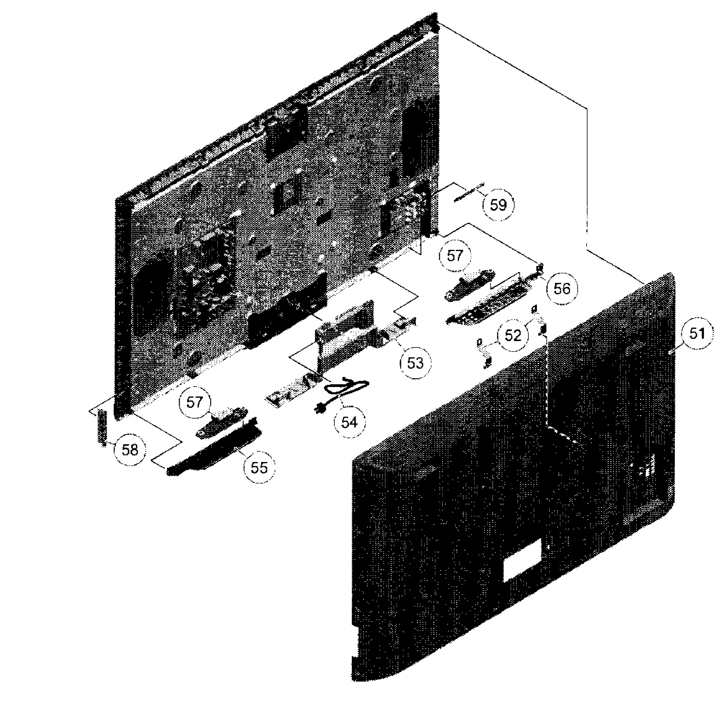 Rear cabinet