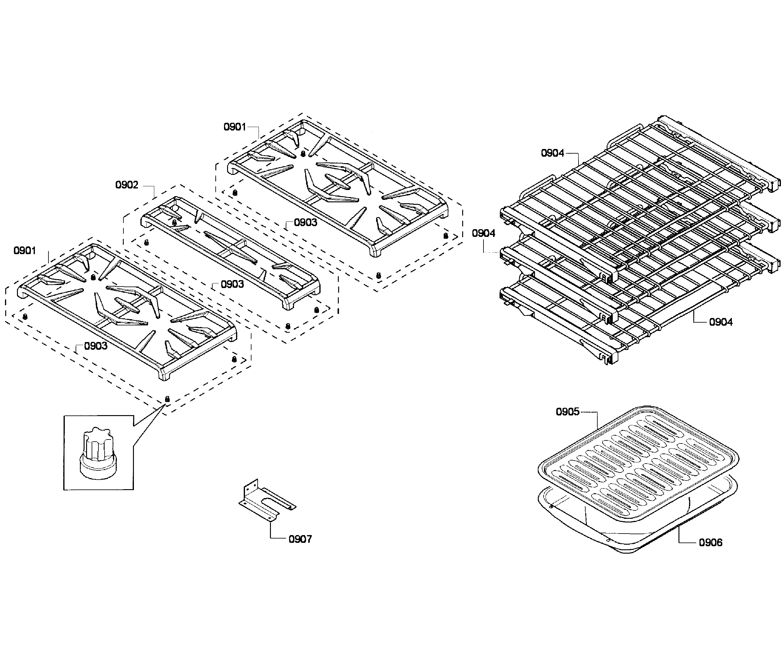 Grates/shelfs