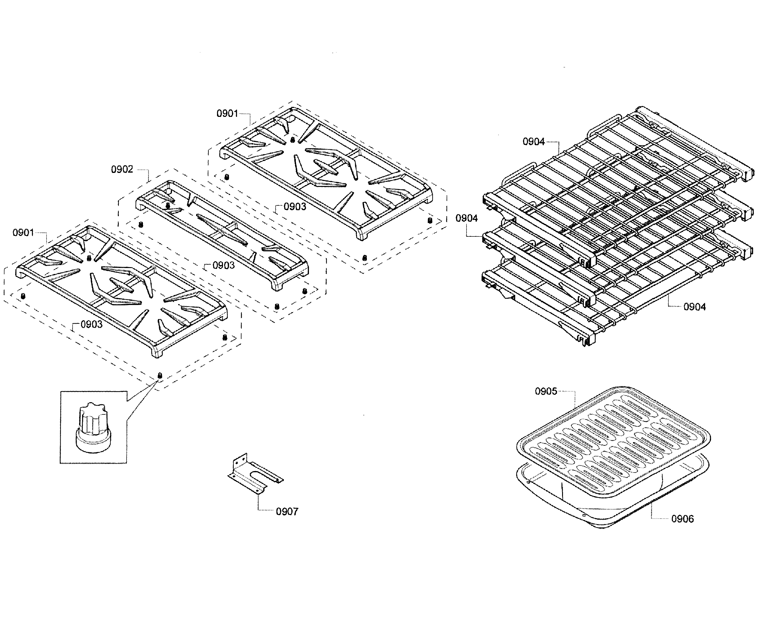 Grates/shelfs
