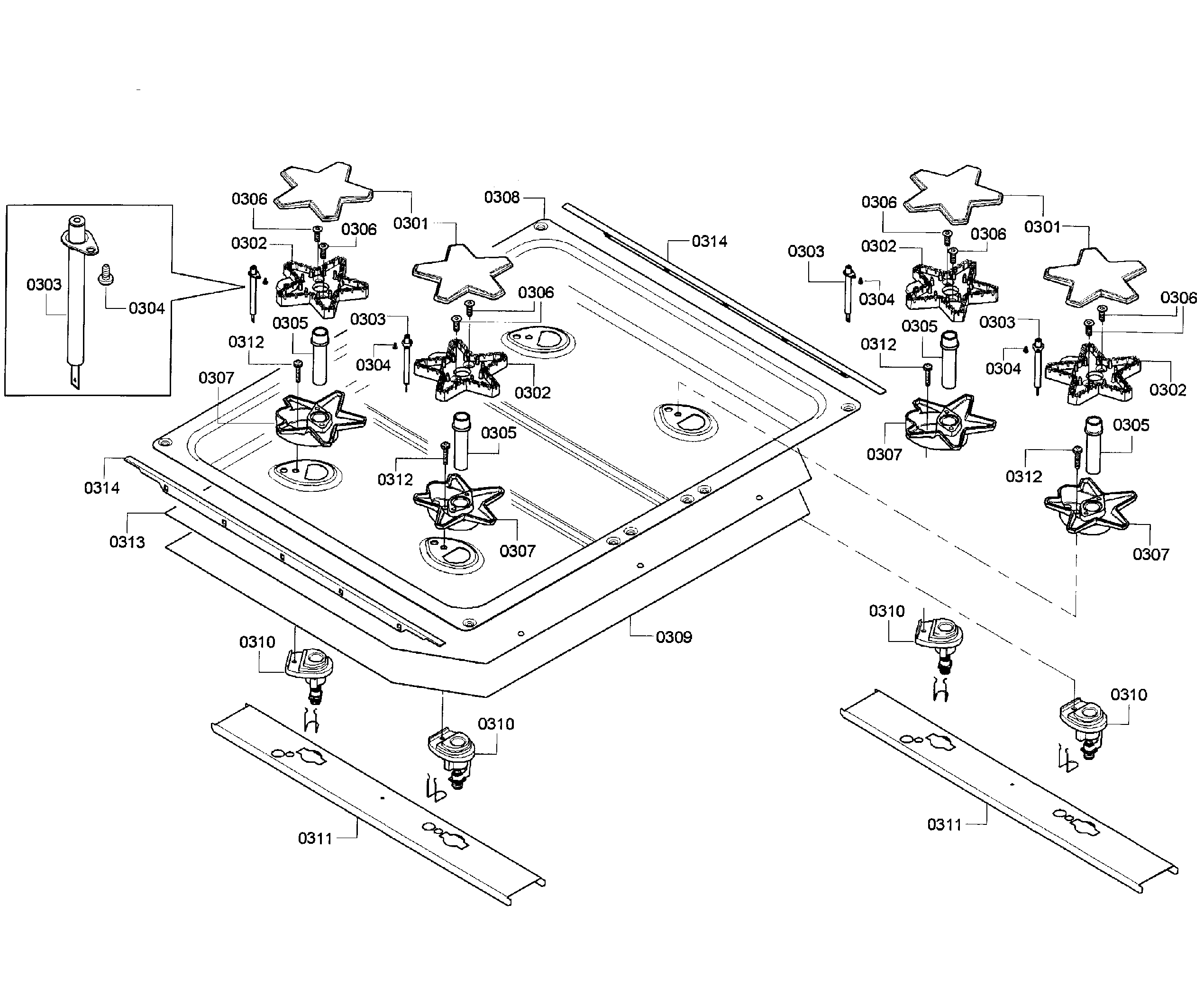 BURNERS ASSY