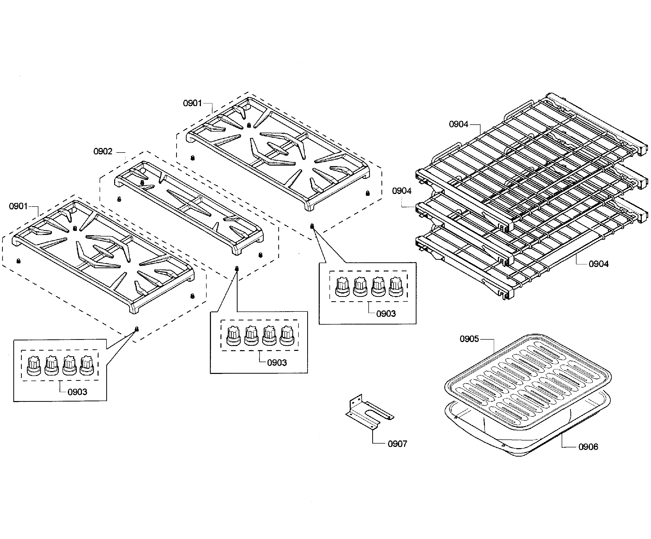 Grates/shelfs