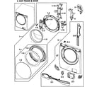 Samsung WF419AAU/XAA-00 door assy diagram