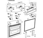 Samsung RF266ADBP/XAA-00 freezer door diagram