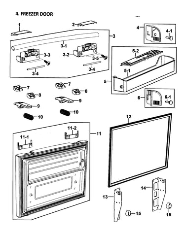 Freezer door