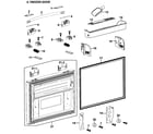 Samsung RF268ABWP/XAA-00 freezer door diagram