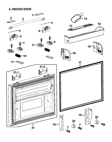 Freezer door