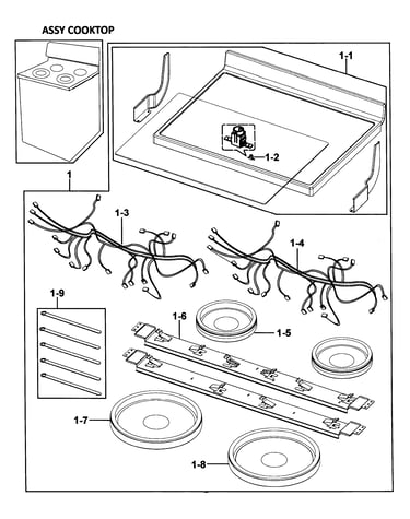 Cooktop assy