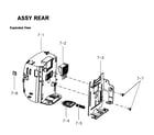 Samsung HMX-F80BN/XAA rear assy diagram