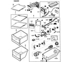 Samsung RS2578WW/XAA-00 ice maker diagram