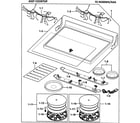 Samsung FE-N500WX/XAA-00 cooktop assy diagram