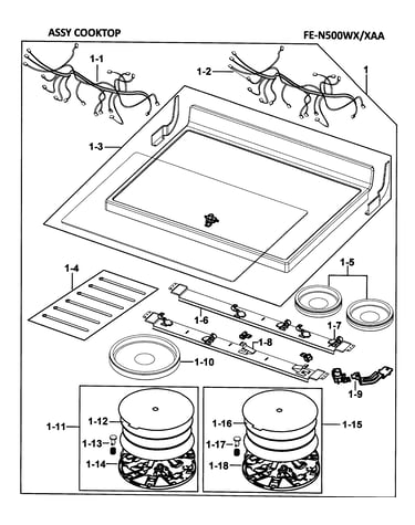 Cooktop assy