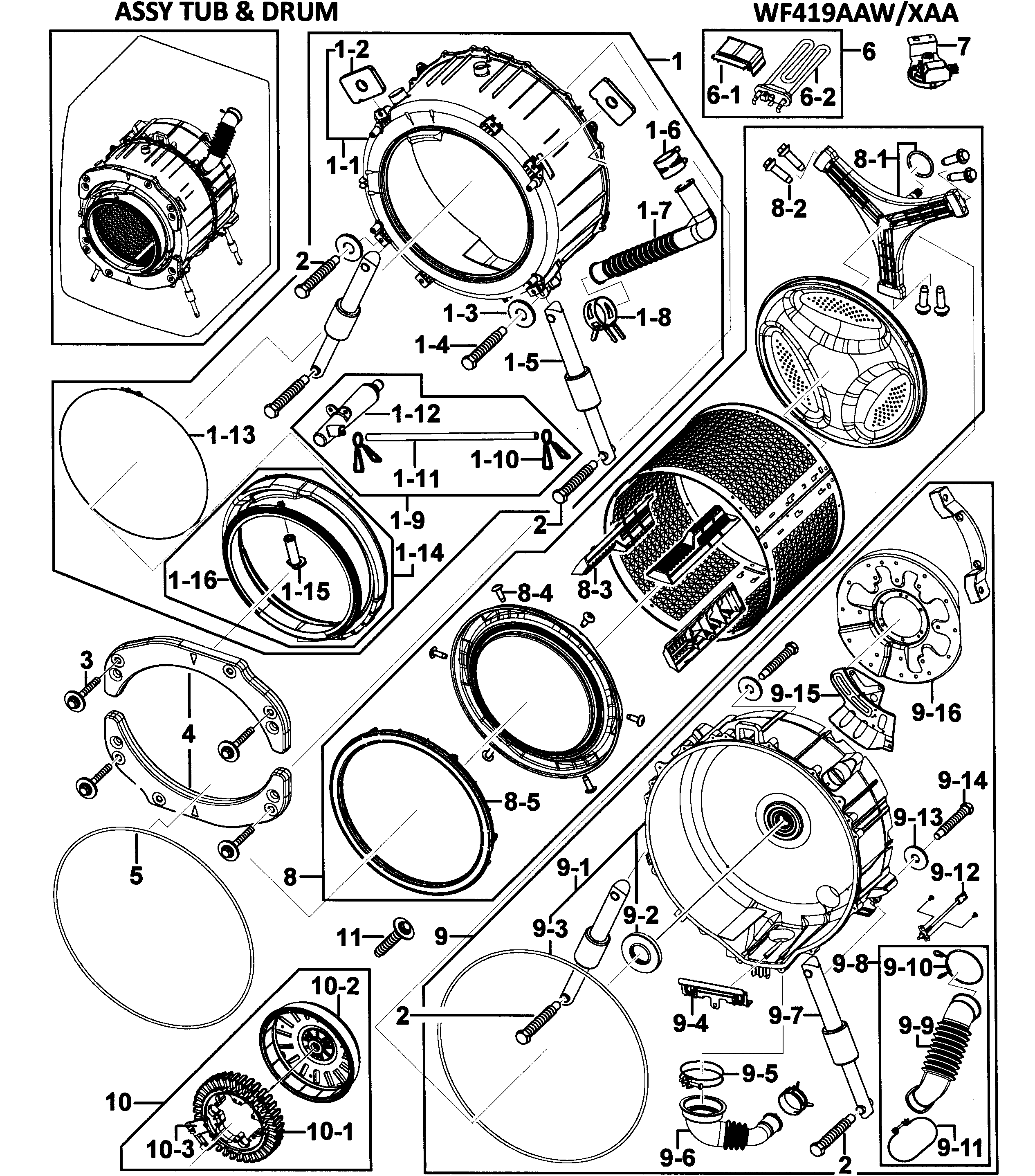 Tub/drum assy