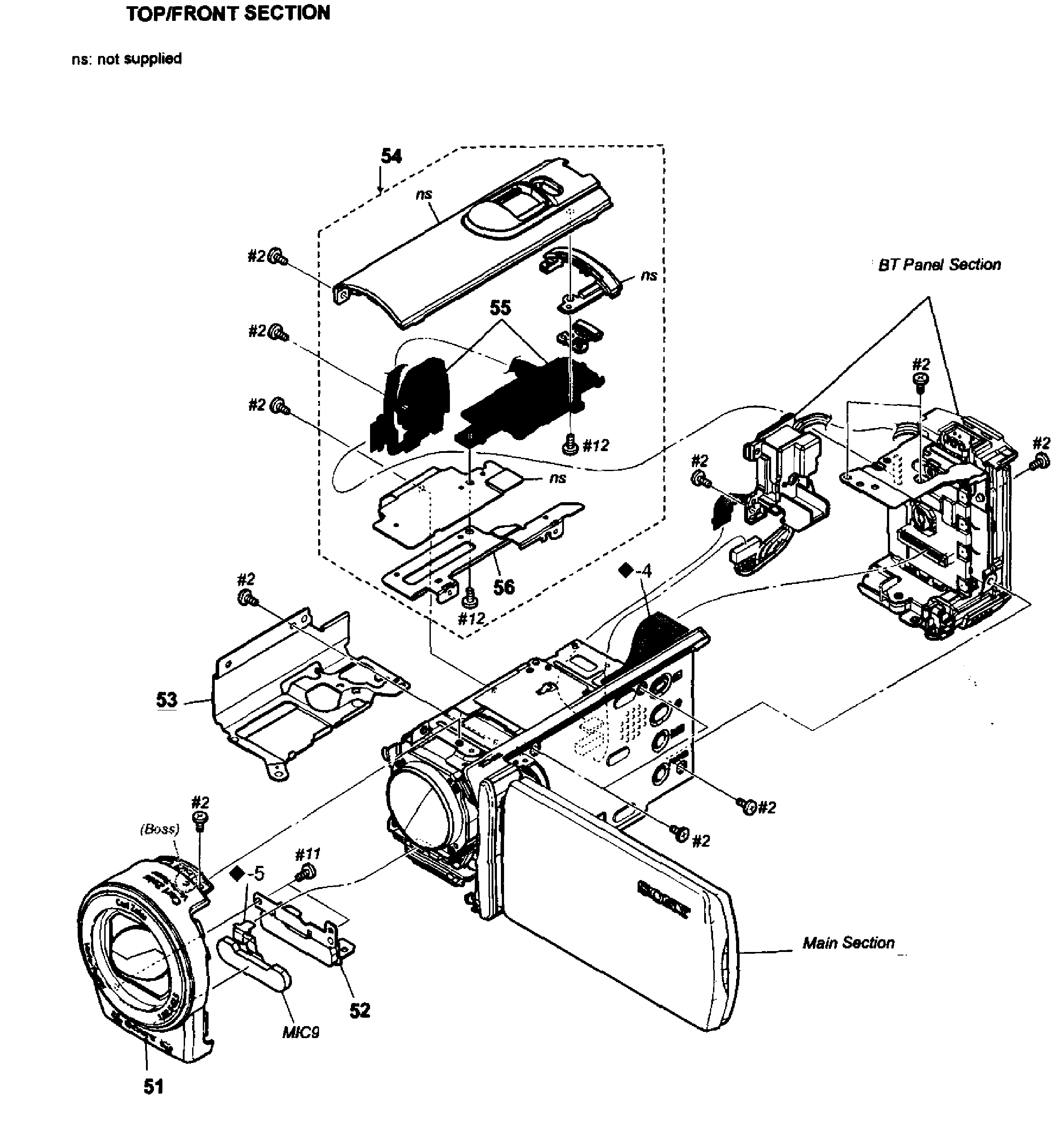 Front/top assy