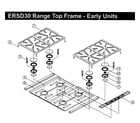 Dacor ERSD30LP top frame 1 diagram