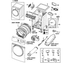 Samsung DV350AER/XAA-00 main assy diagram