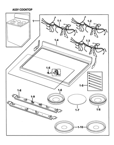 Cooktop assy