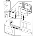 Samsung FTQ353IWUX/XAA-00 door assy diagram