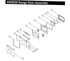 Dacor ERSD36NG door assy diagram