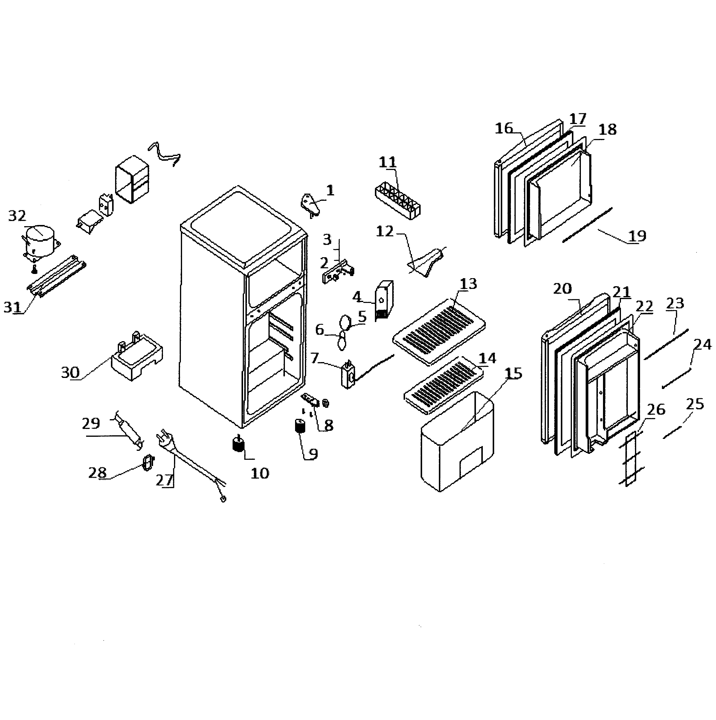 Cabinet parts