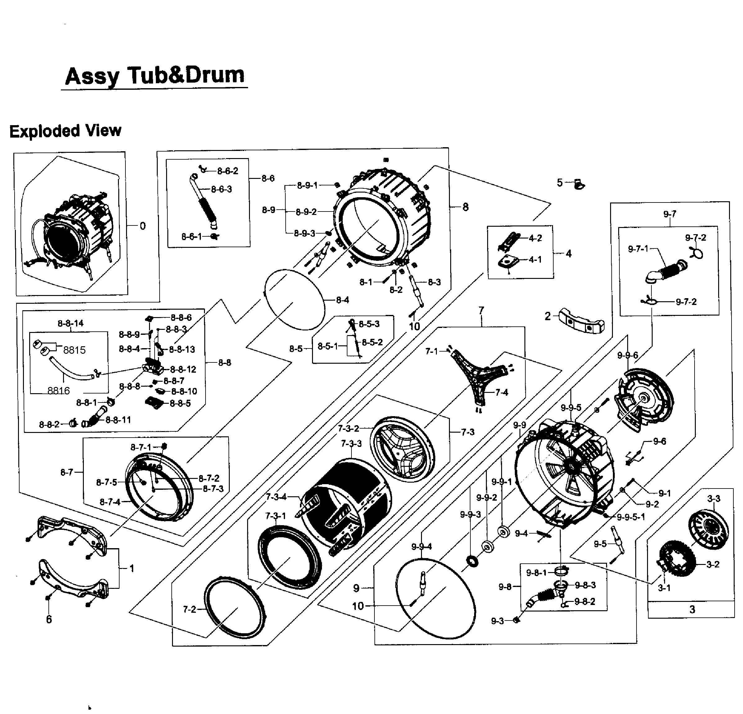 Tub/drum assy