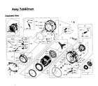 Samsung WF457ARGSWR/AA-01 tub/drum assy diagram