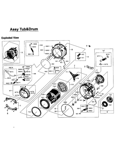 Tub/drum assy