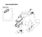 Samsung WF457ARGSWR/AA-01 drawer housing diagram