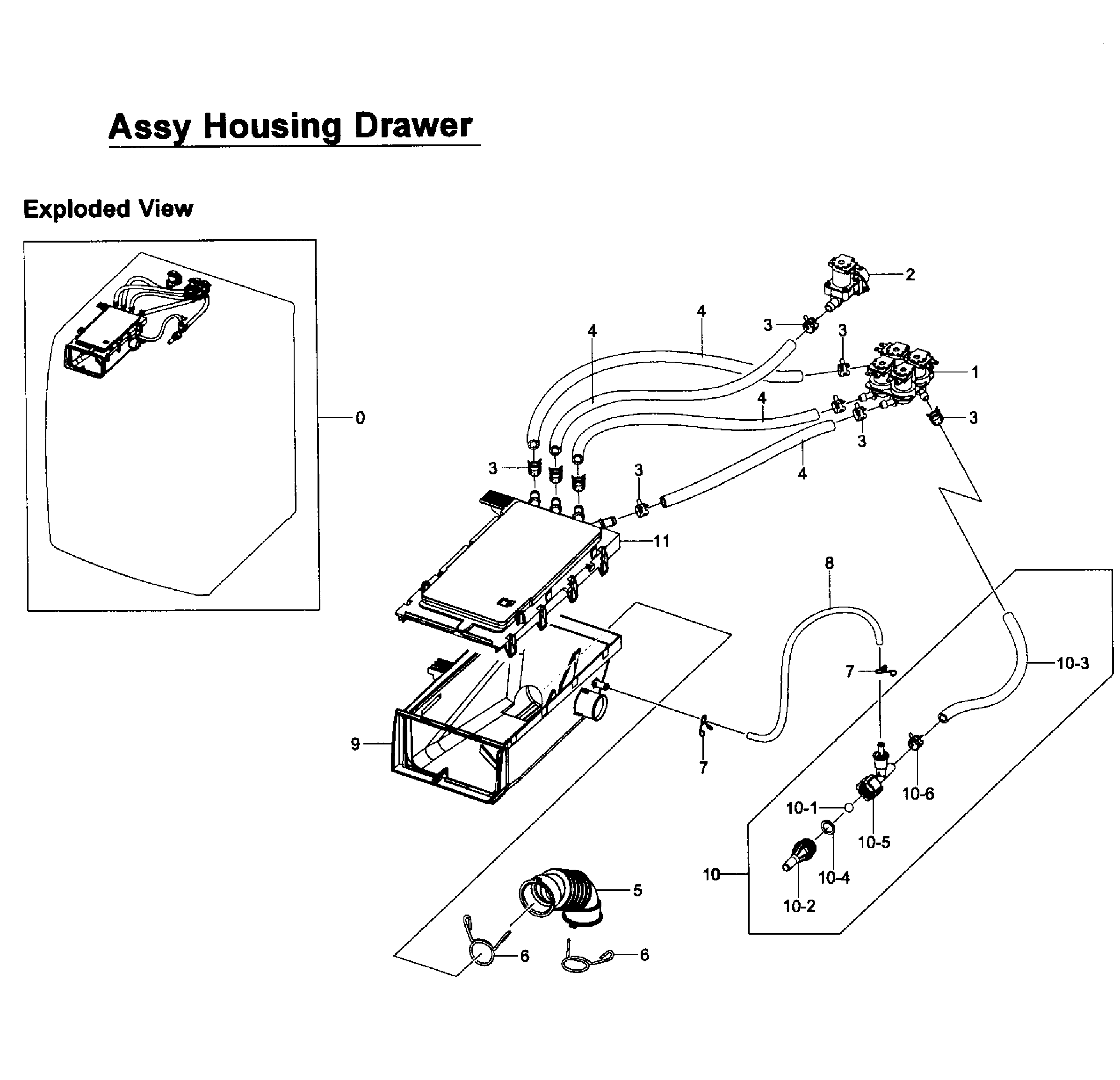 Drawer housing