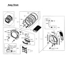 Samsung DV405GTPASU/AA-01 drum assy diagram