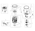 Samsung WA456DRHDSU/AA-01 tub assy diagram
