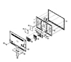 Sharp LC-42LE540U cabinet parts diagram