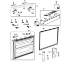 Samsung RF267ABBP/XAA-00 freezer door diagram