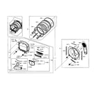 Samsung DV456GWHDWR/AA-01 drum assy diagram