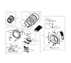 Samsung DV431AEP/XAA-02 drum assy diagram