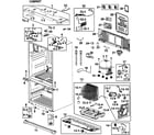 Samsung RF26VABBP/XAA-00 cabinet assy diagram