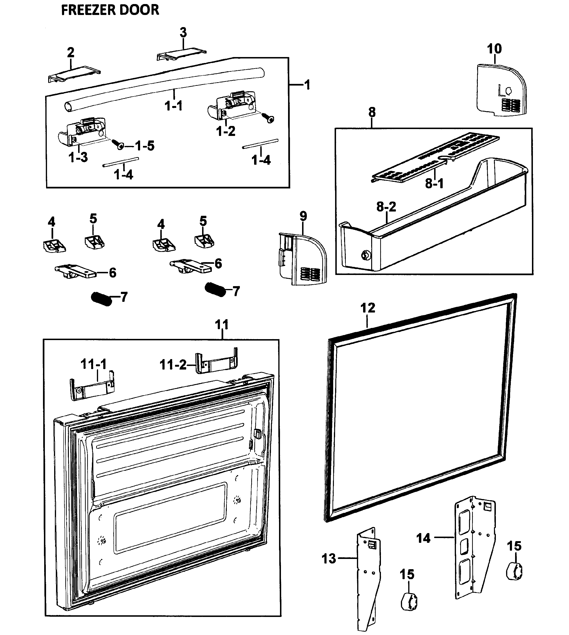 Freezer door