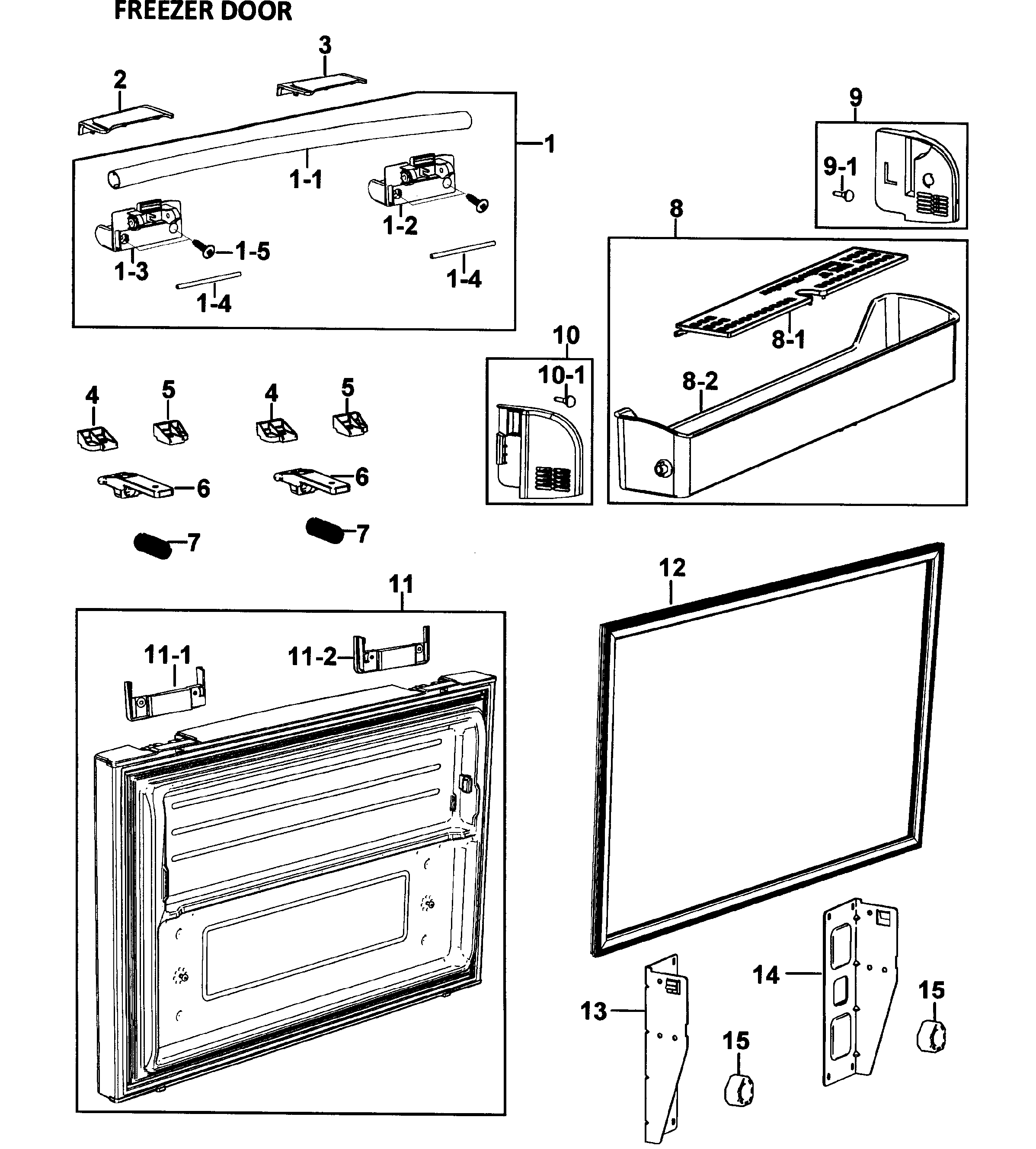 Freezer door