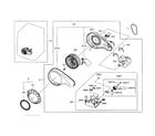 Samsung DV431AEW/XAA-01 motor assy diagram