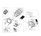 Samsung DV431AGP/XAA-01 drum assy diagram