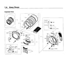 Samsung DV431AGW/XAA-01 drum assy diagram