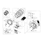 Samsung DV431AGW/XAA-02 drum assy diagram