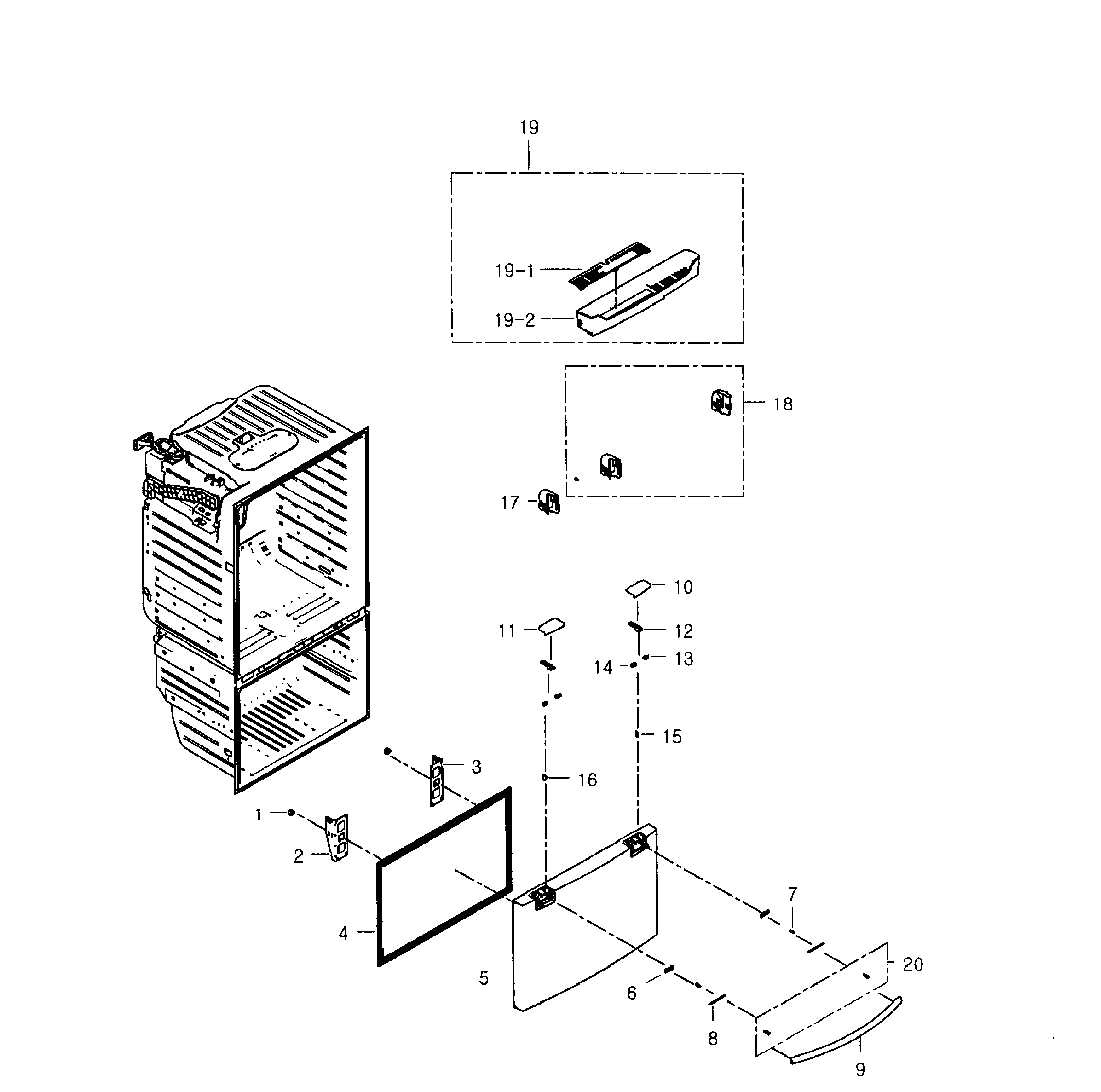 Freezer door